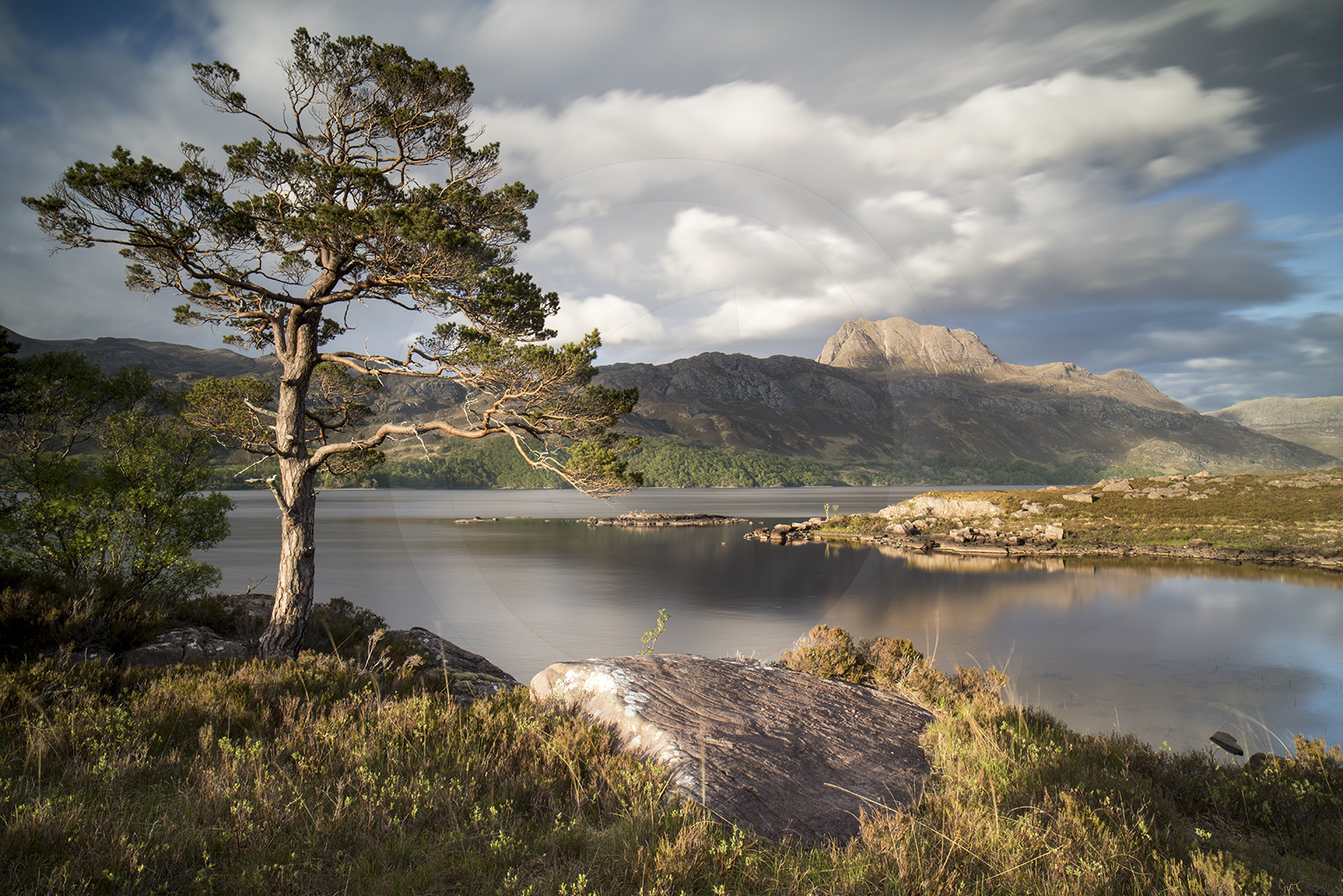 Lumière du soir sur le loch Maree