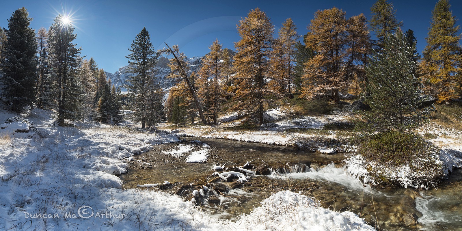 First snow at the torrent of Piss