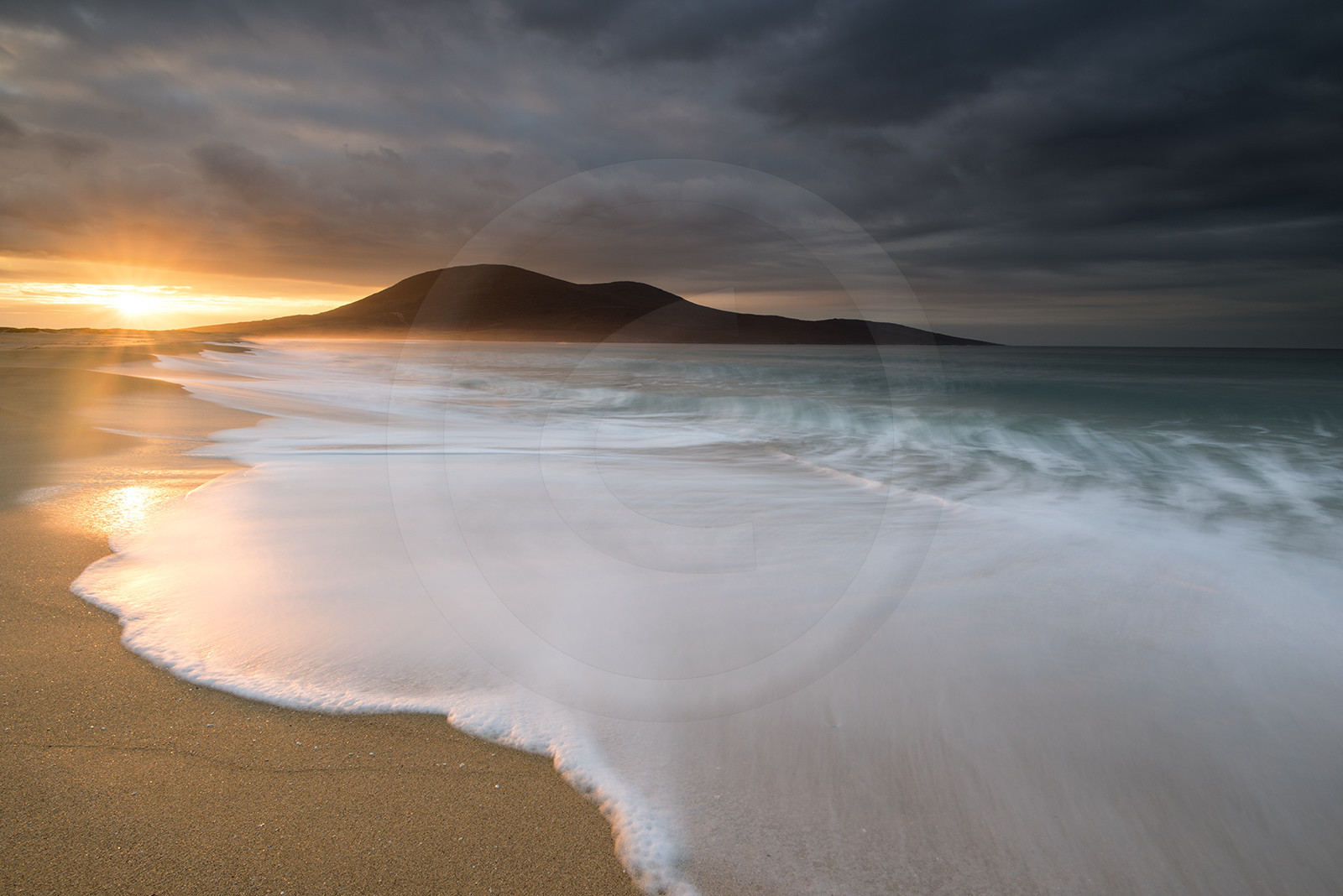 Coucher de soleil à Scarista, île de Harris