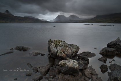 Pluie sur le loch Bad a Ghaill