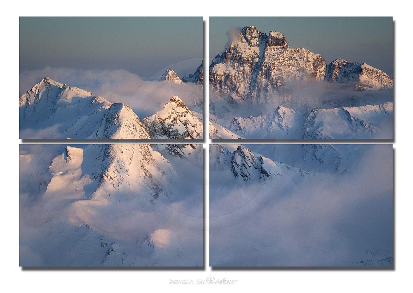 L'Asti, le Pain de Sucre, le pic d'Asti et Le moint Viso vus du ciel