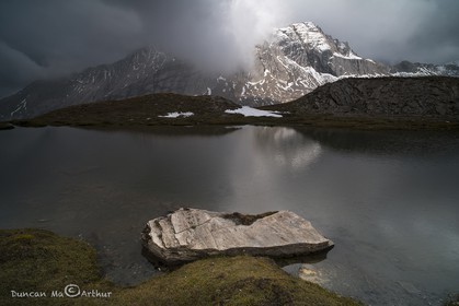 Thunderstorm at lake Eychassier