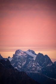 Le Pelvoux au coucher de soleil