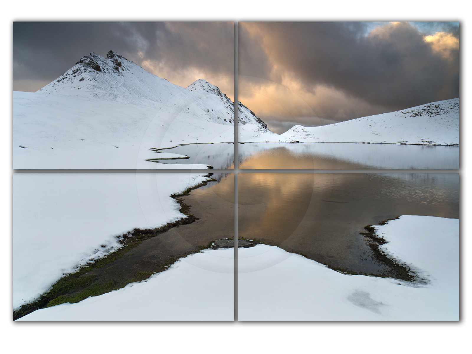 Le lac de Souliers sous la neige du mois de juin