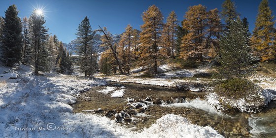 First snow at the torrent of Piss