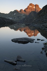 Clot Sablé lake and mount Viso